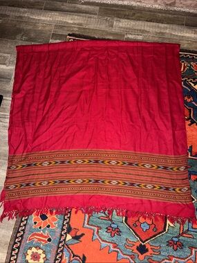 100% Pashmina Meditation Shawl - Himalayan Tribal Geometric Wrap
